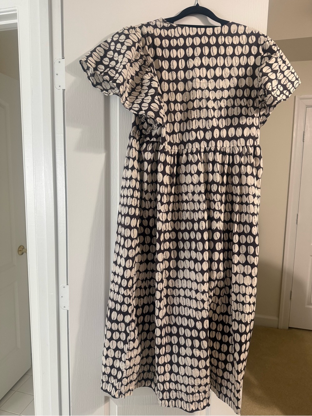 Maeve at Anthropologie Brown and White Dot-Print Midi Dress - Picture 2 of 4